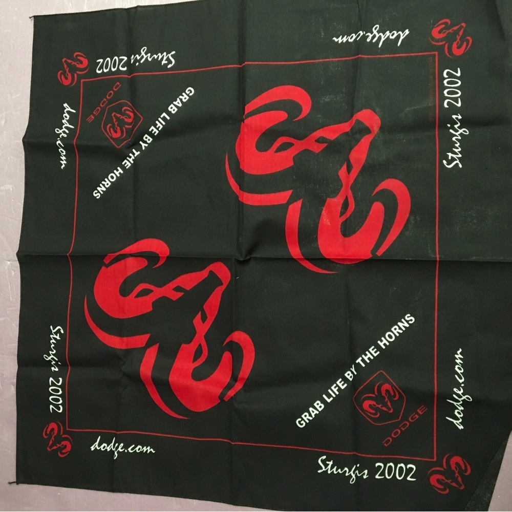 Dodge Sturgis 2002 Bandana - Black with Red Logo